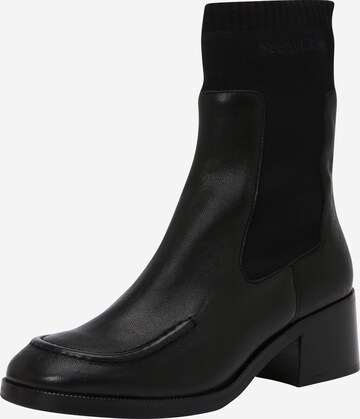 Bottines 'WENDY' See by Chloé en noir : devant