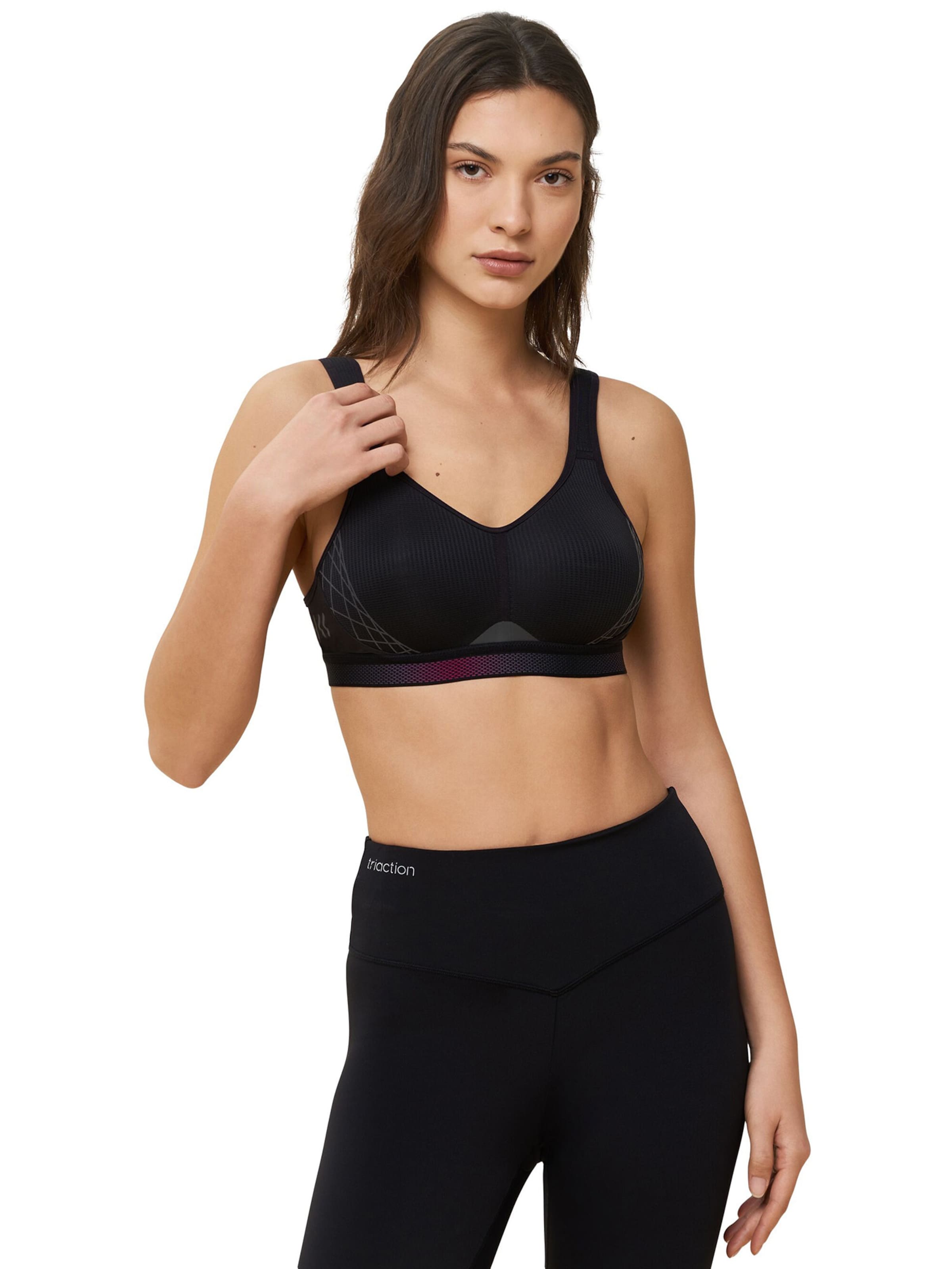 TRIUMPH High support BH ' Triaction Cardio Flow ' in Zwart