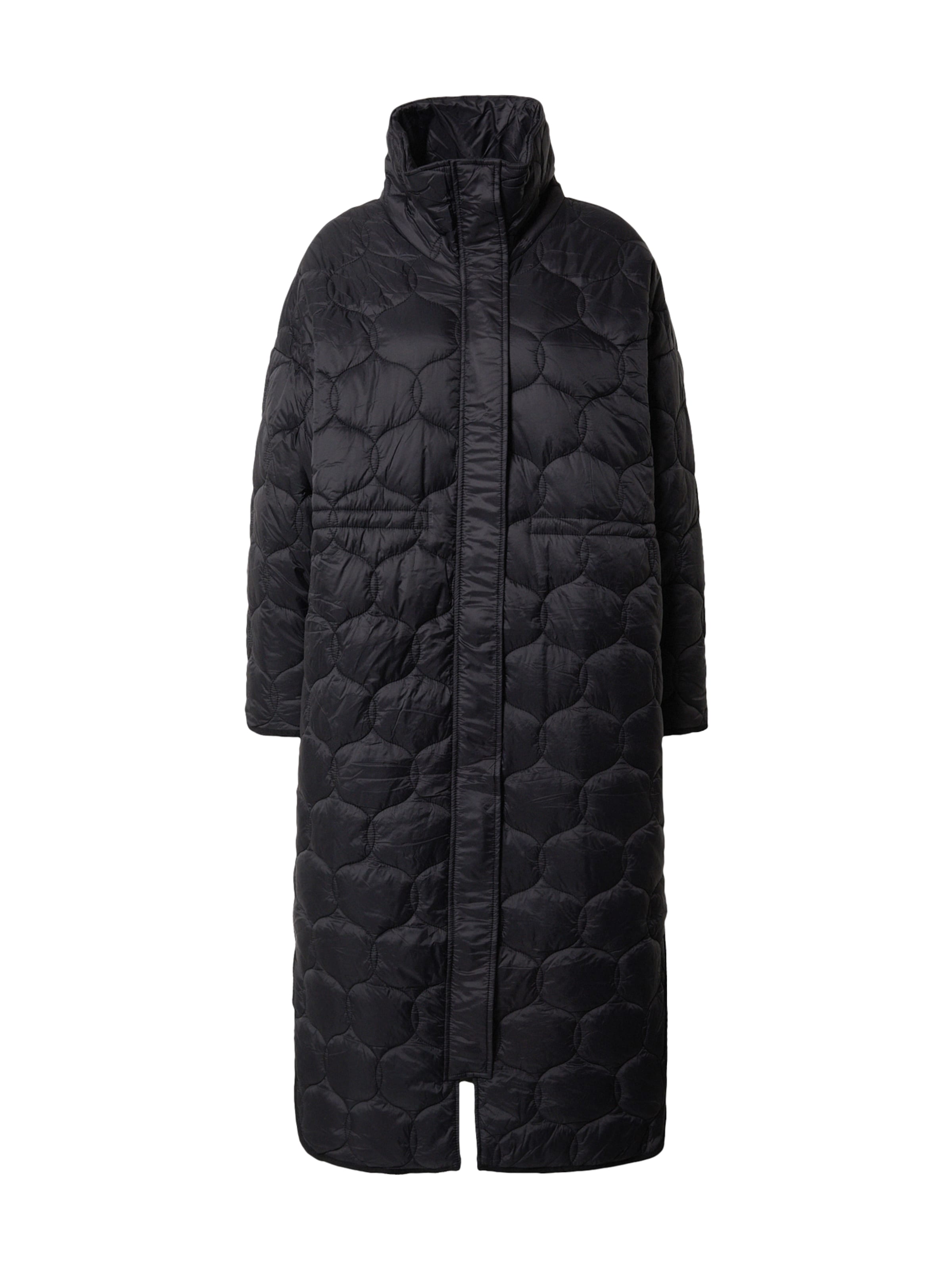 Manteau mi-saison 'Planda' minimum en noir : devant
