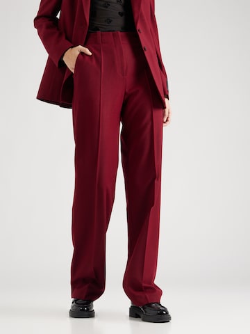 Regular Pantalon à plis 'Hulana' HUGO Red en rouge : devant