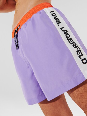 Karl Lagerfeld Badeshorts in Lila