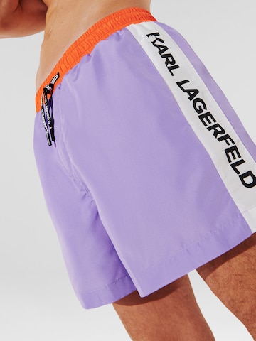 Karl Lagerfeld Kratke kopalne hlače | vijolična barva