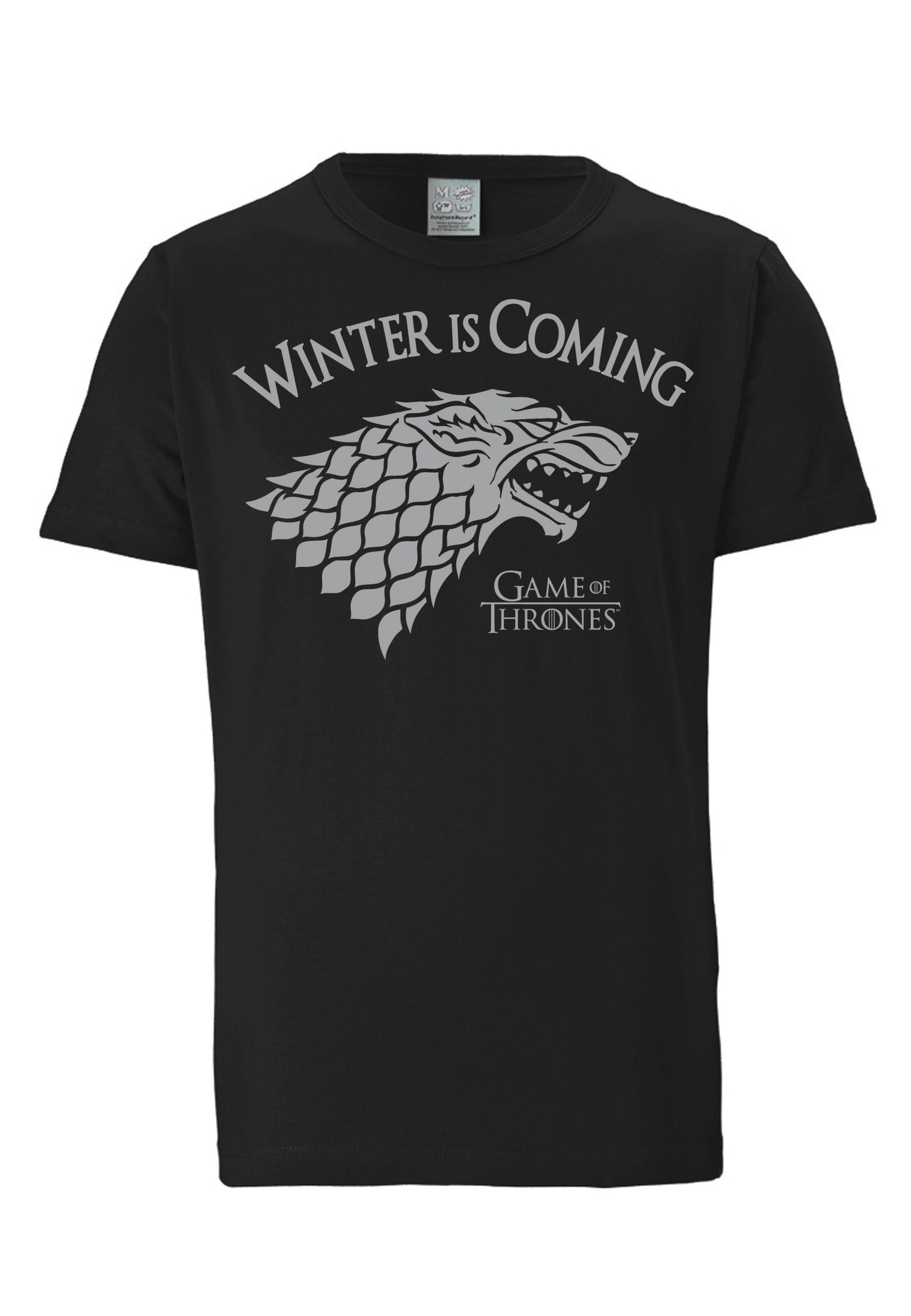 LOGOSHIRT Shirt 'Game of Thrones' in Black: front