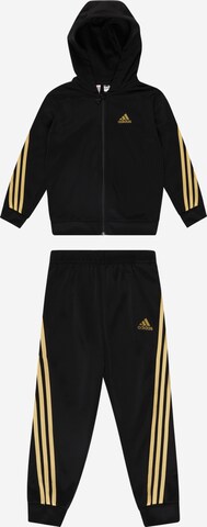 ADIDAS SPORTSWEAR Treenipuku 'Future Icons Shiny Allover Print' värissä musta: edessä