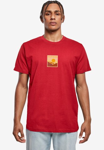 Merchcode Shirt 'Peanuts - Nevada' in Red: front