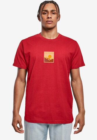 Merchcode Shirt 'Peanuts - Nevada' in Rood: voorkant