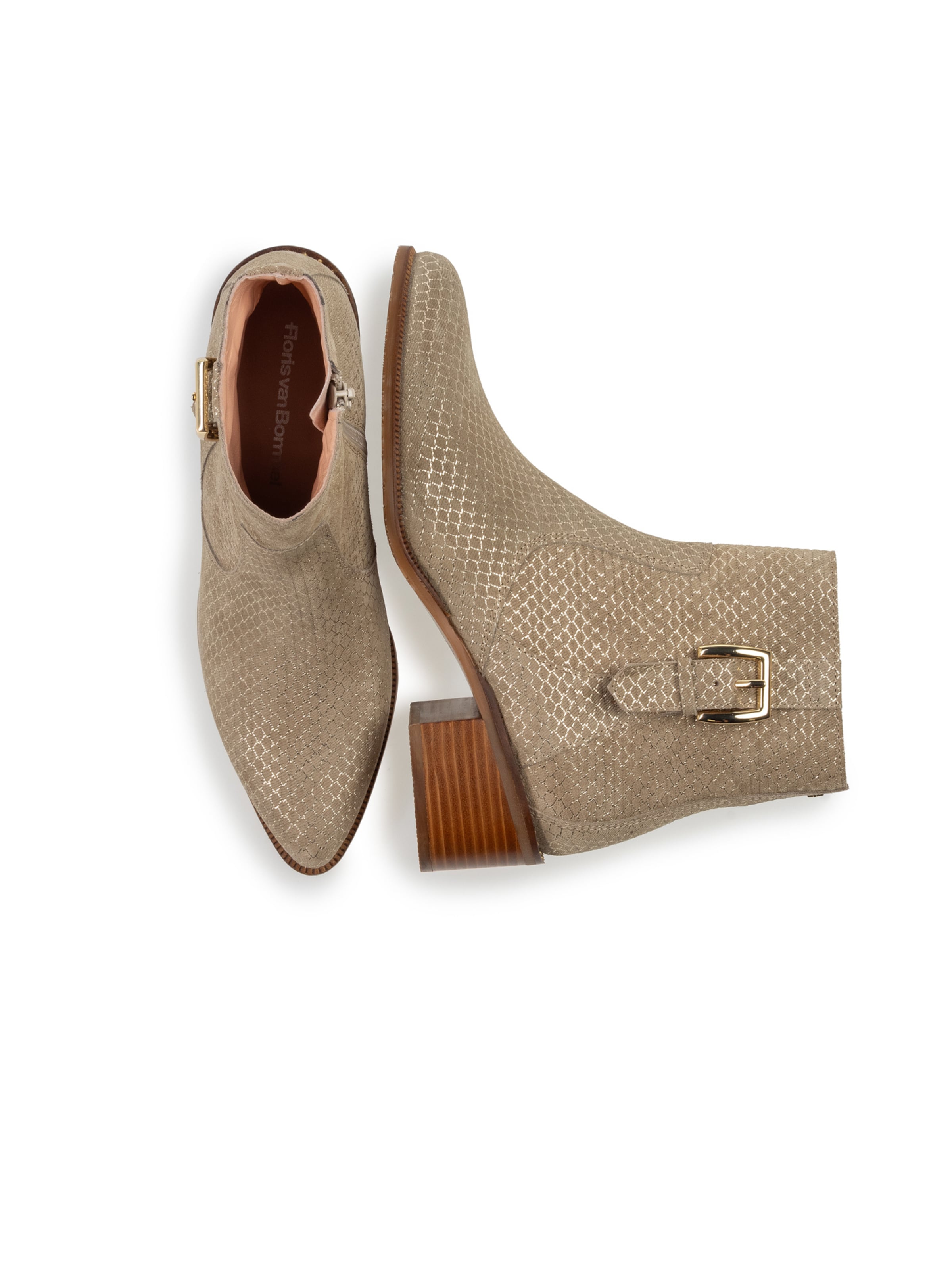 Floris van Bommel Booties 'EVI 05' in Beige