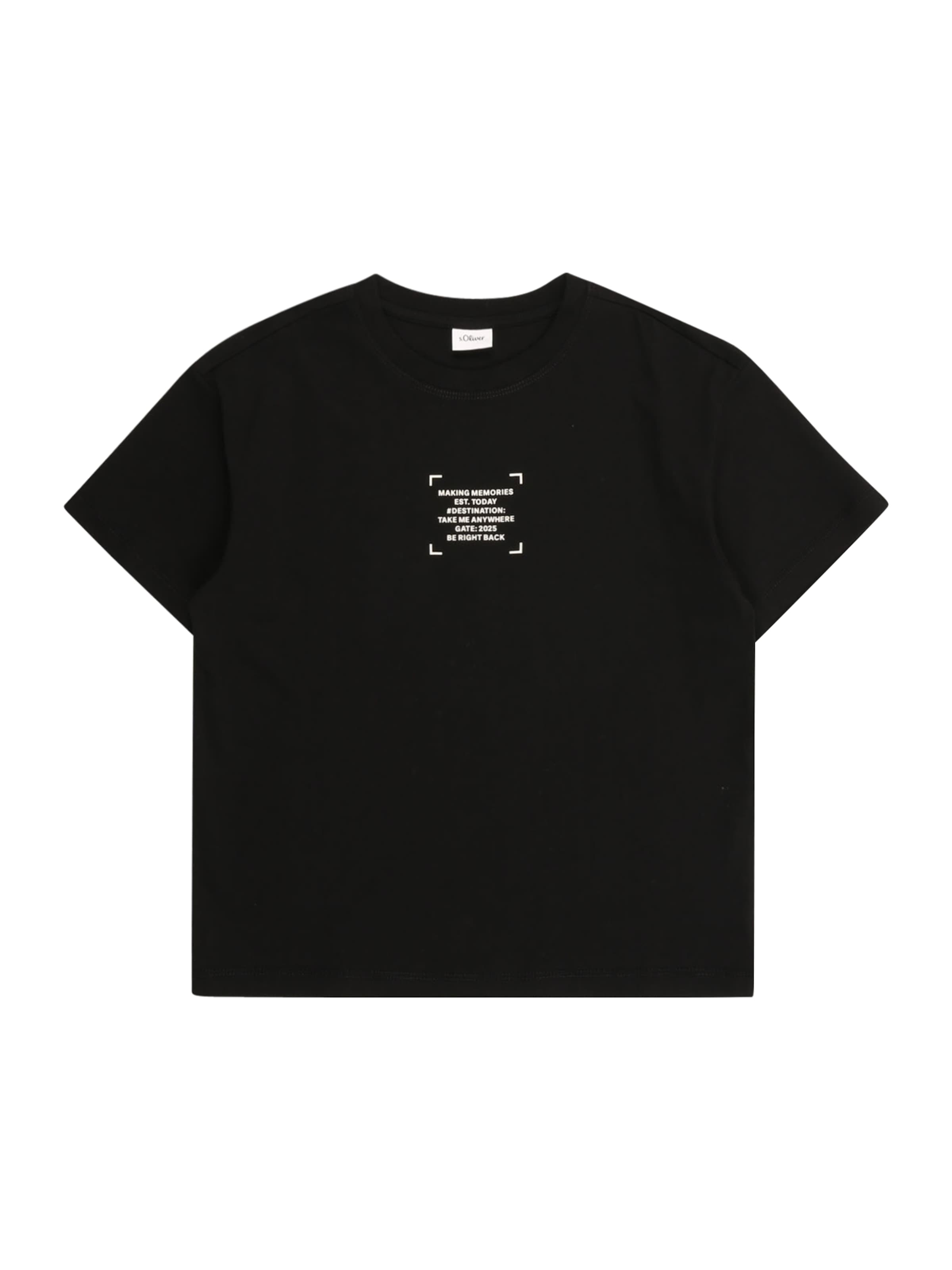 s.Oliver Μπλουζάκι σε μαύρο: μπροστά