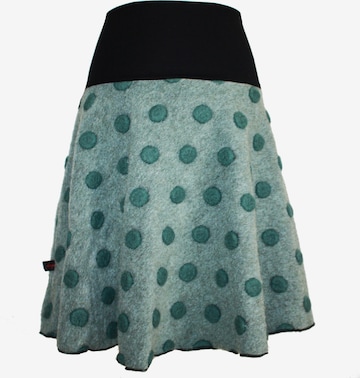 dunkle design Skirt 'A-Linie Wollwalk' in Green: front