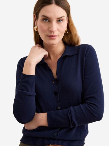 Il Lanificio Gebreid vest in Blauw: voorkant