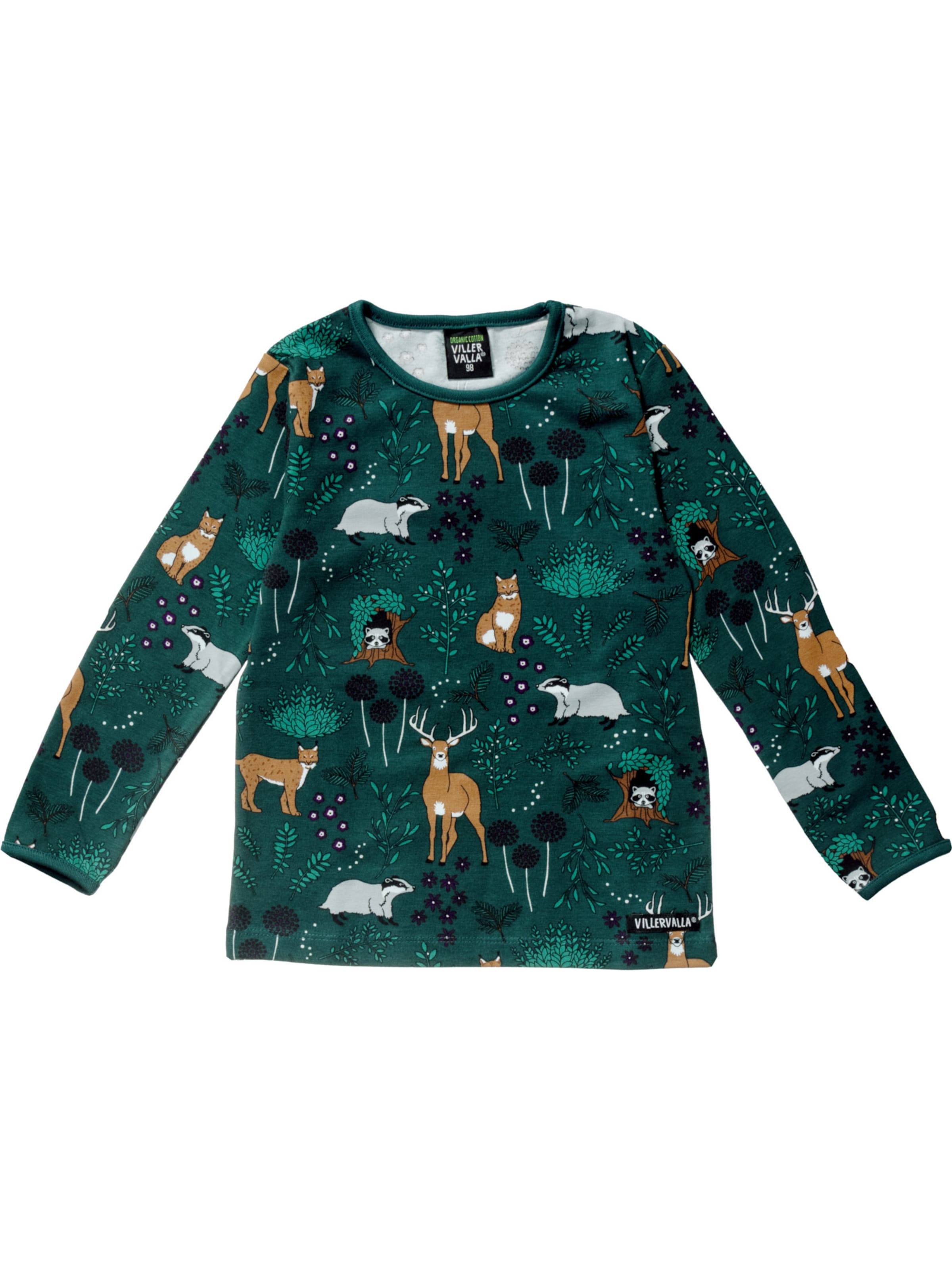 Villervalla Shirt 'Winter Forest' in Grün: Vorderseite