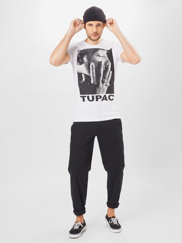 Maglietta 'Tupac Profile' di Mister Tee in bianco