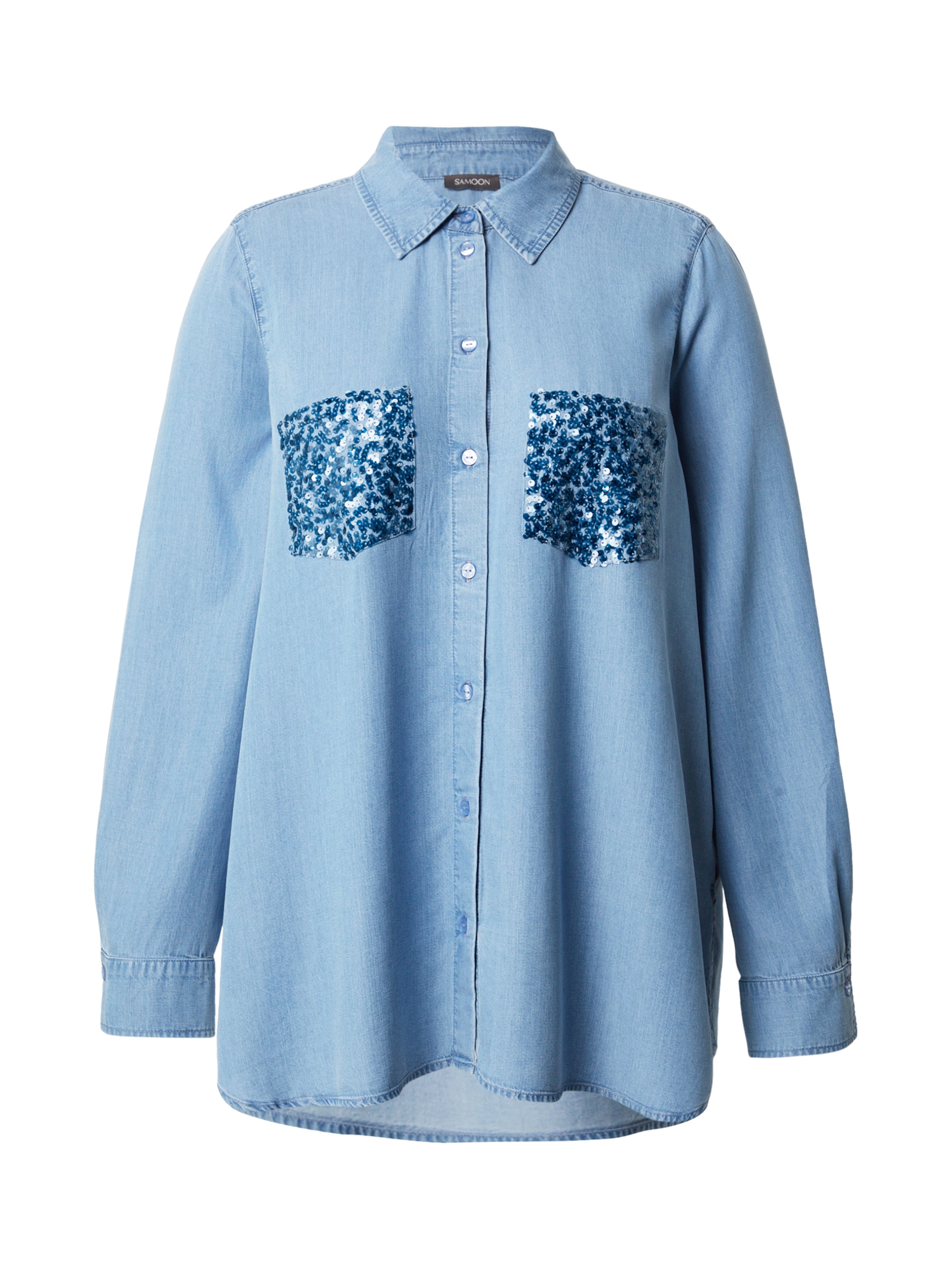 SAMOON Blouse in Blauw: voorkant