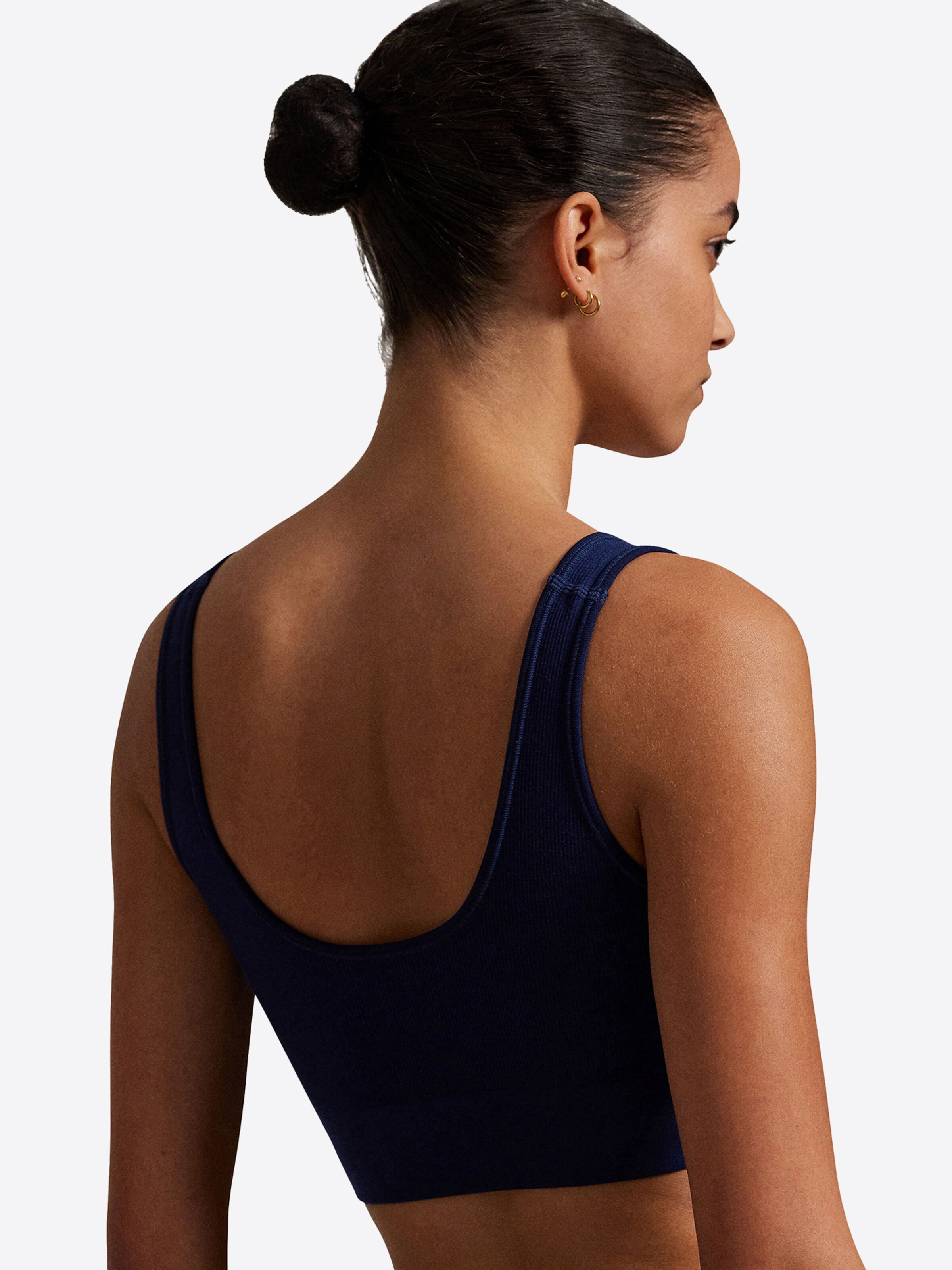 Bustier Soutien-gorge ' Ribbed Seamless ' Polo Ralph Lauren en bleu