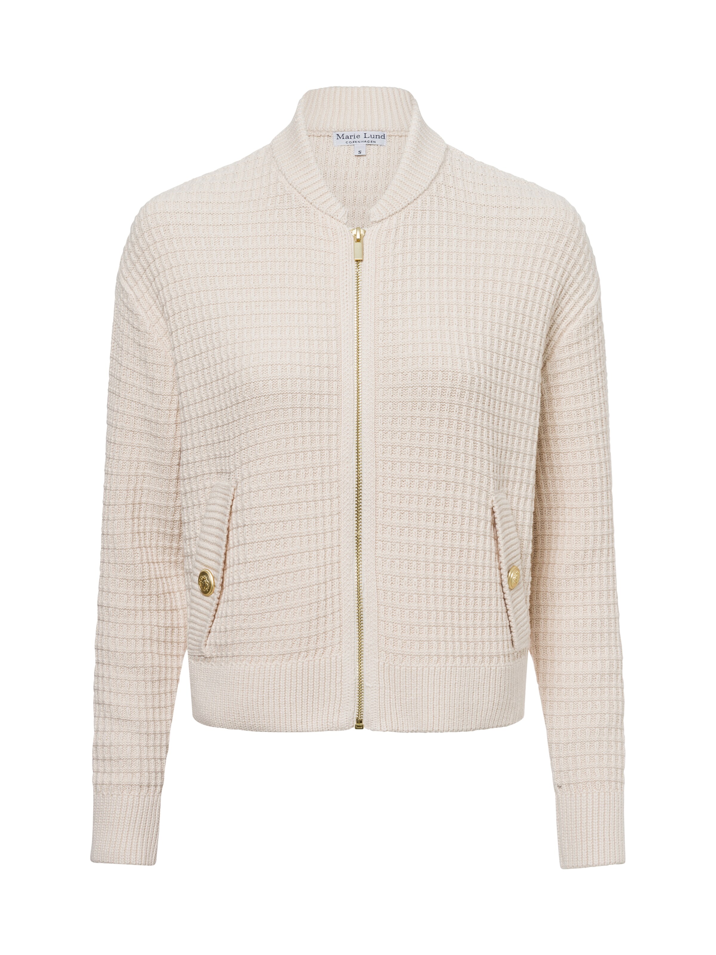 Marie Lund Strickjacke in Beige: Vorderseite