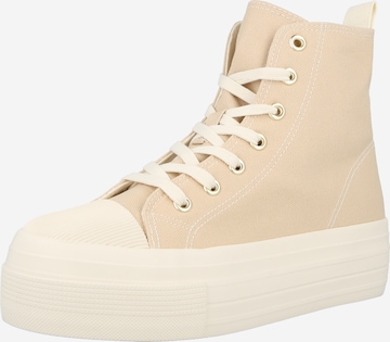 Hailys - Sapatilhas altas 'Lo44tta' em bege: frente