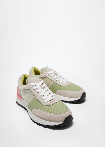 MANGO Sneakers 'Boston' in Green