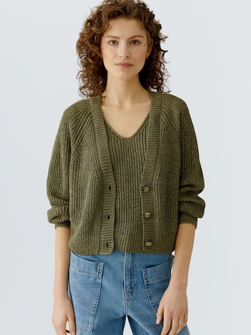 OUI Knit Cardigan in Green: front
