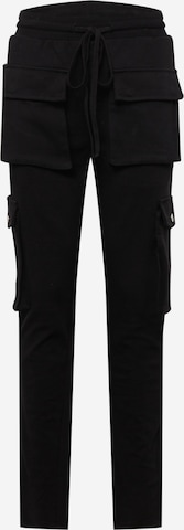 MOUTY Klapptaskutega püksid, värv must: eest vaates