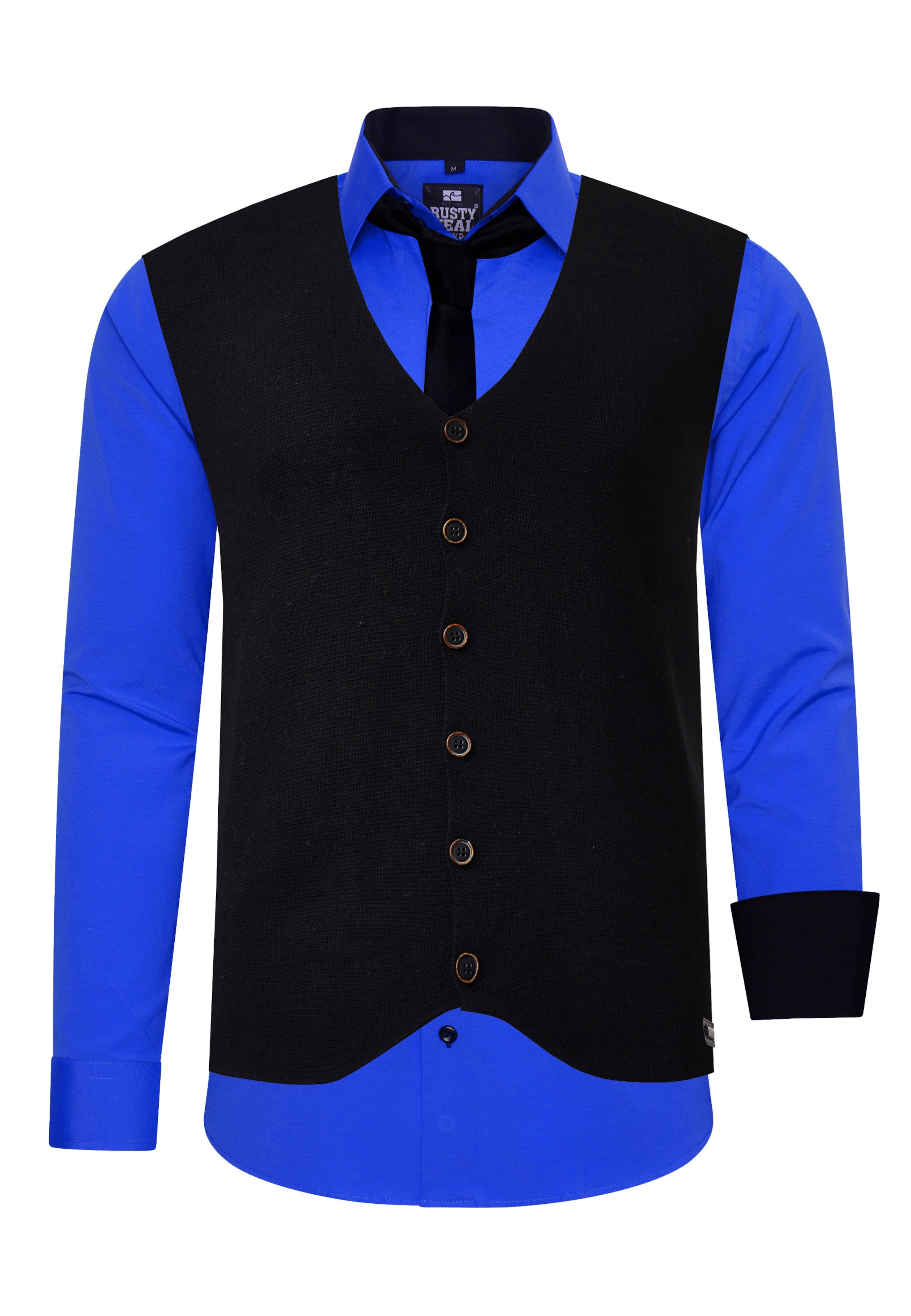Rusty Neal Slim fit Overhemd in Blauw: voorkant