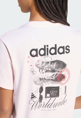 ADIDAS SPORTSWEAR - Camisa funcionais 'Travel' em rosa