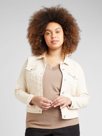 ONLY Carmakoma Jacke 'WESPA' in Beige: predná strana