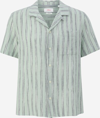 s.Oliver Button Up Shirt in marine blue / Mint / Off white, Item view