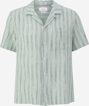 s.Oliver Comfort fit Overhemd in Groen: voorkant