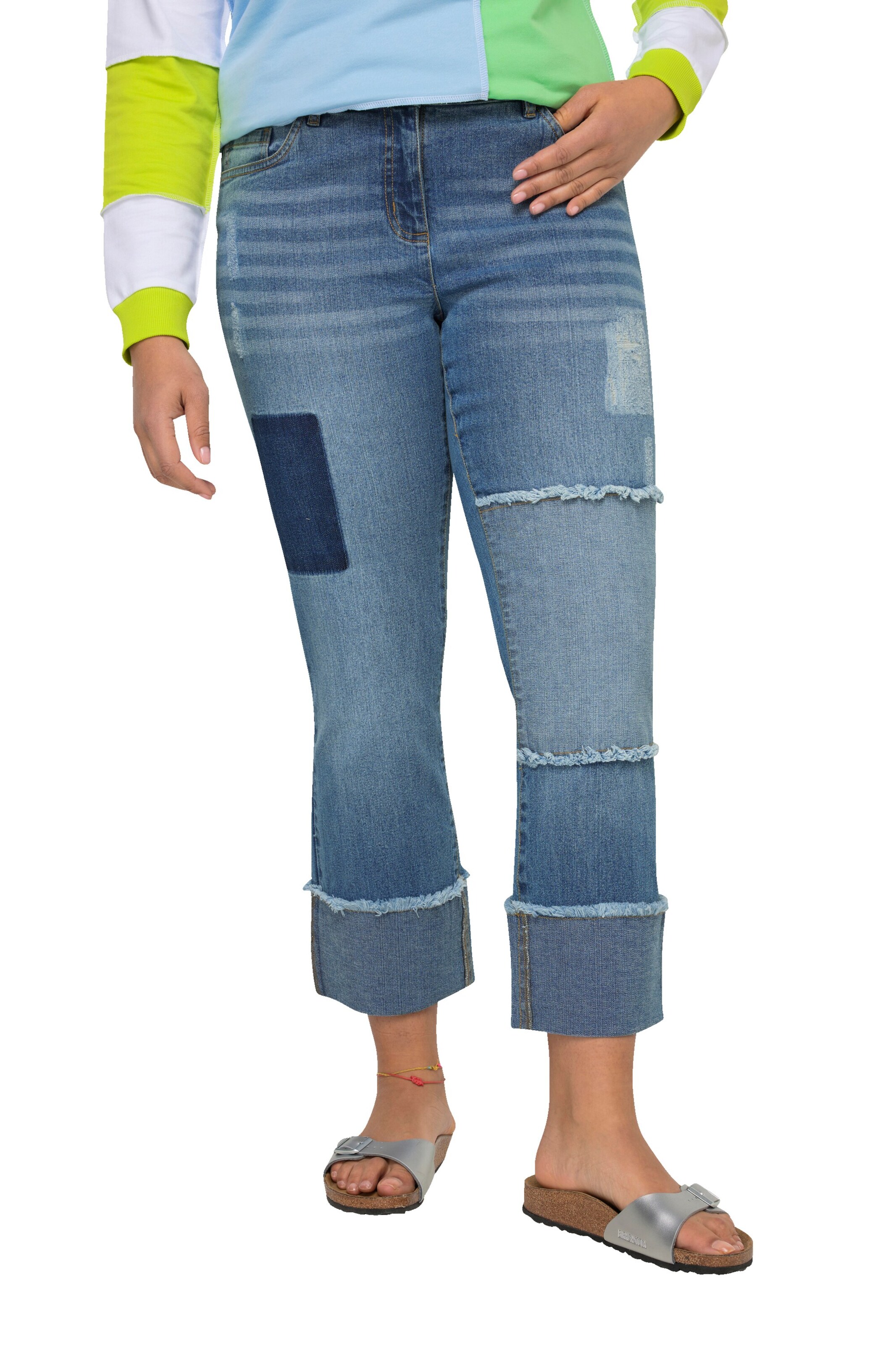 Angel of Style Flared Jeans in Blauw: voorkant
