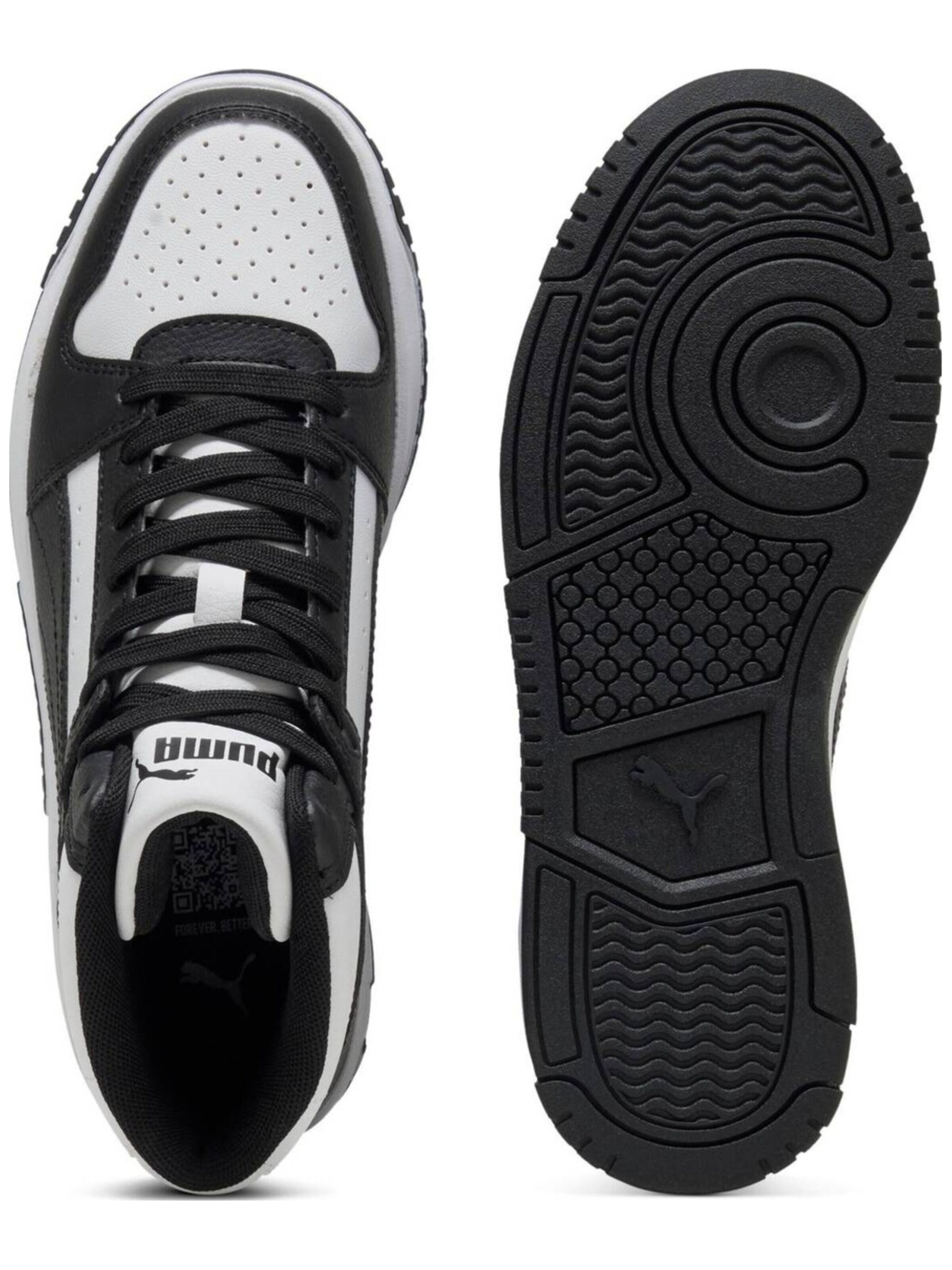 juoda PUMA Sportiniai batai 'Rebound Slam Mid Jr'
