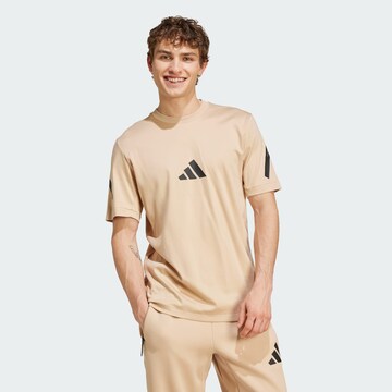 ADIDAS SPORTSWEAR Performance shirt 'Z.N.E.' in Beige: front