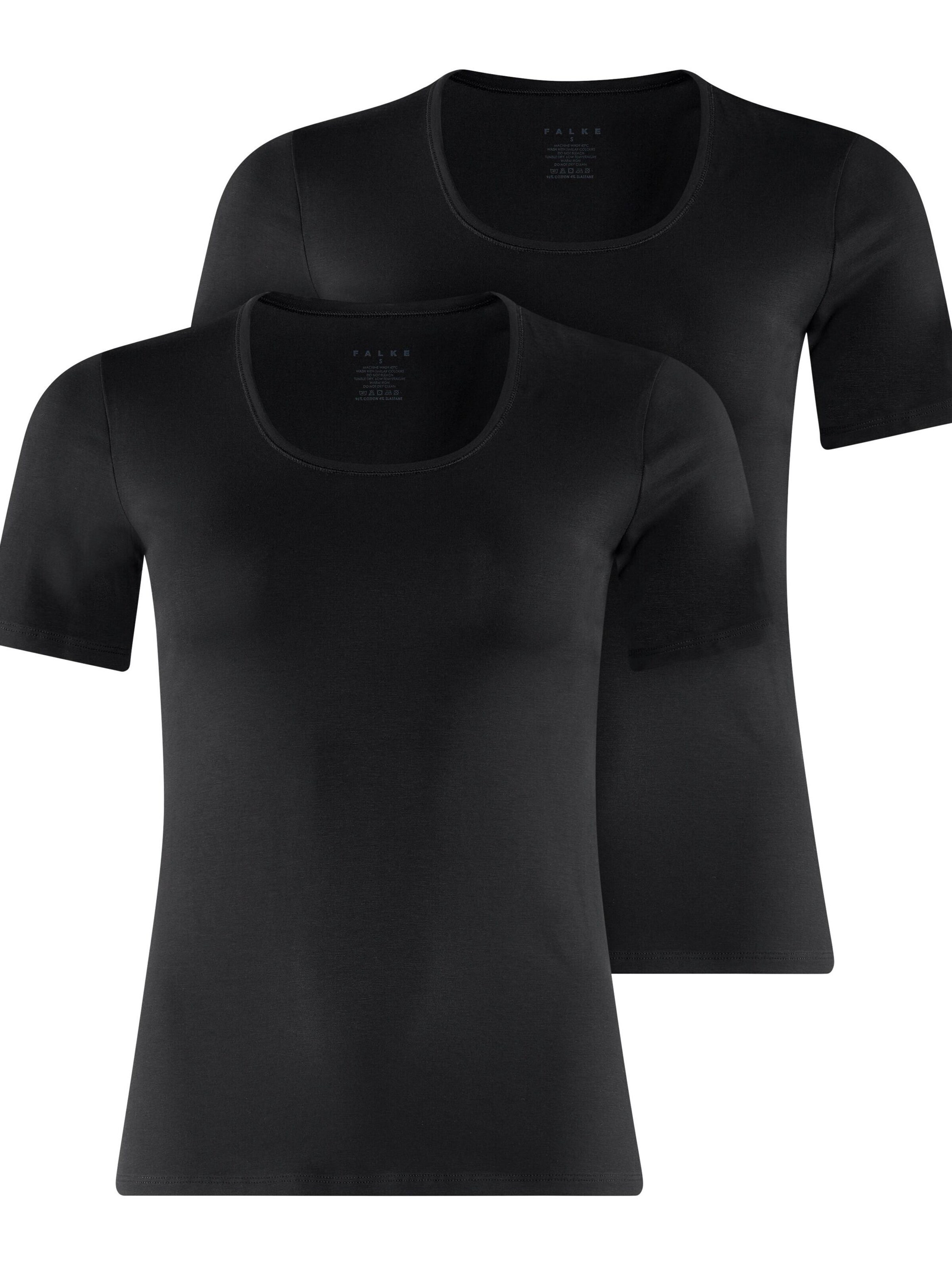 FALKE Undershirt '2-Pack' in Black: front