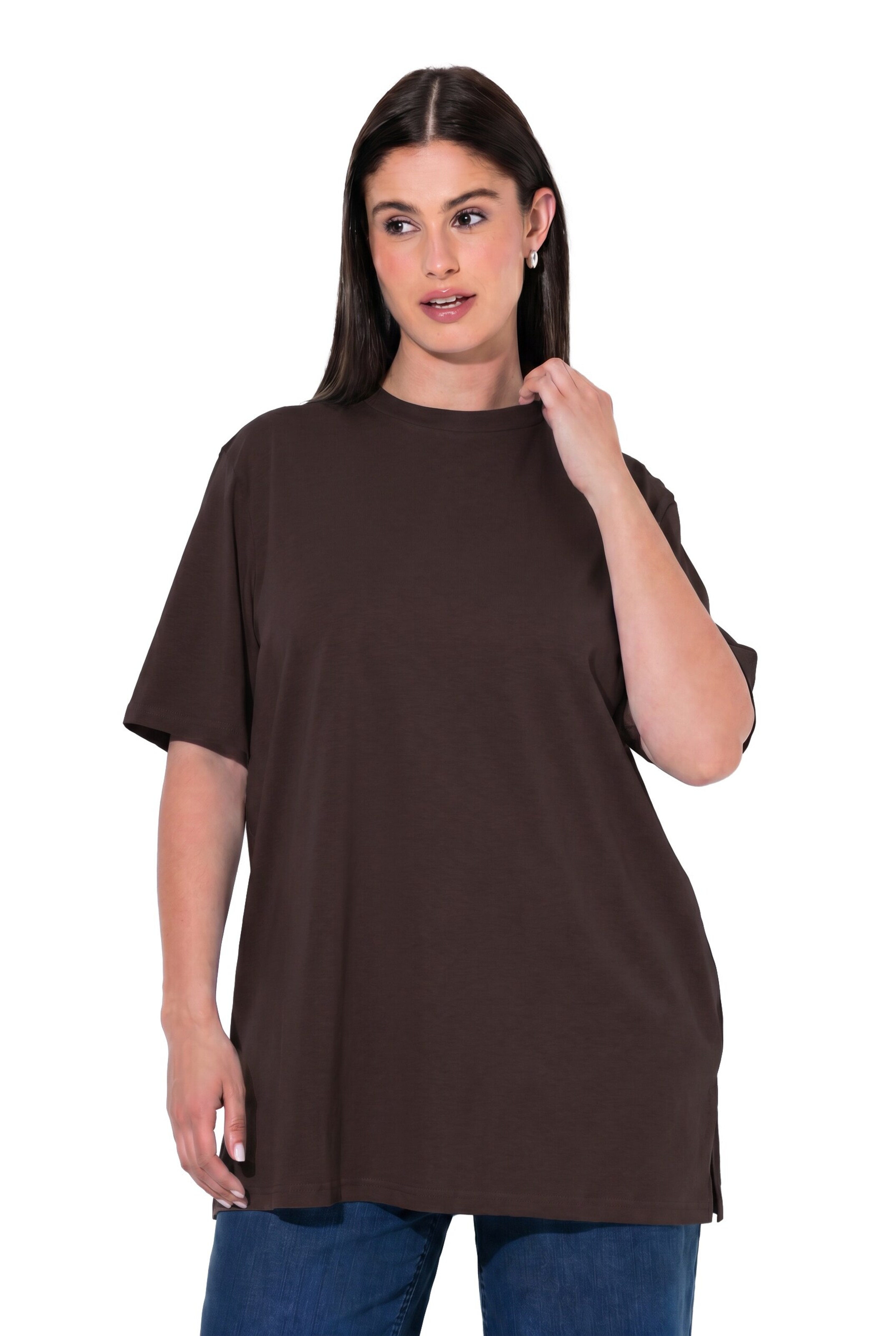 Ulla Popken Shirt in Braun: Vorderseite