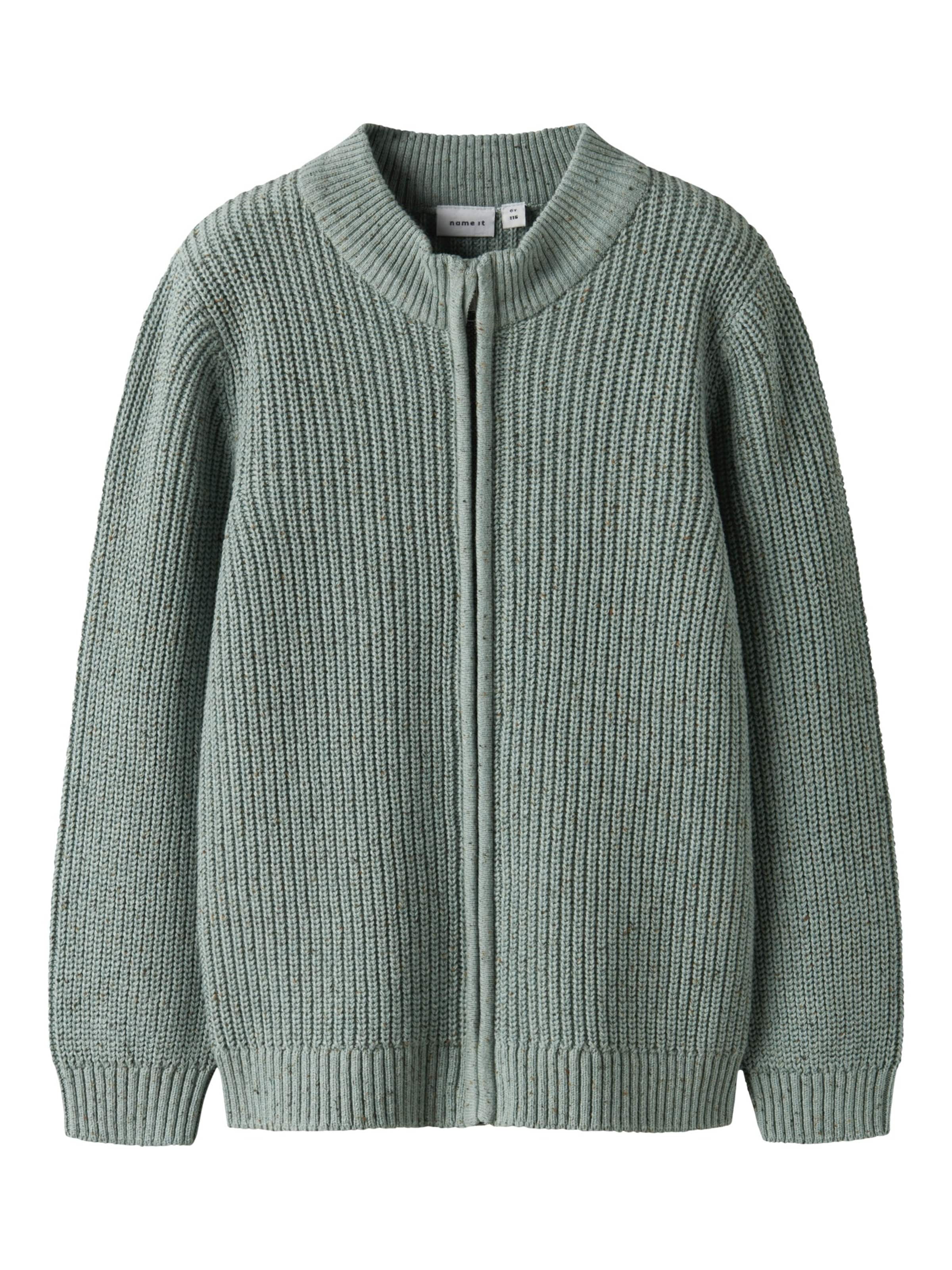 NAME IT Knit Cardigan 'NMMNorman' in Green: front