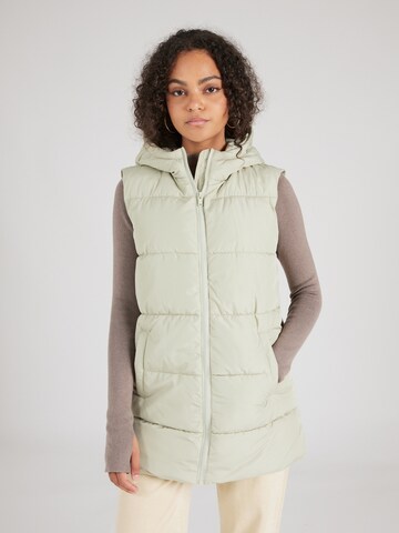 Gilet 'Bee' di PIECES in verde: frontale