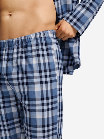 Hanro Pajamas long ' Cozy Comfort ' in Blue
