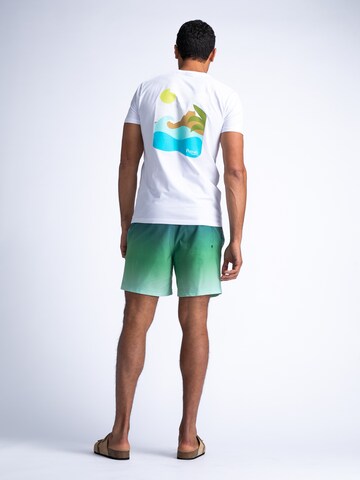 T-Shirt 'Tropicale' Petrol Industries en blanc