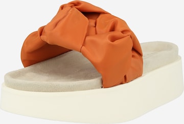 INUIKII - Sapato aberto 'Fjord Flower' em laranja: frente