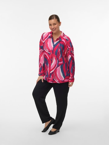 Vero Moda Curve Μπλούζα 'VMCVERA VIOLET' σε ροζ