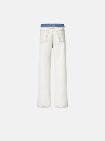 regular Jeans 'PINKO WANDA WAIST DOWN WIDE LEG PANTALONE' di PINKO in bianco