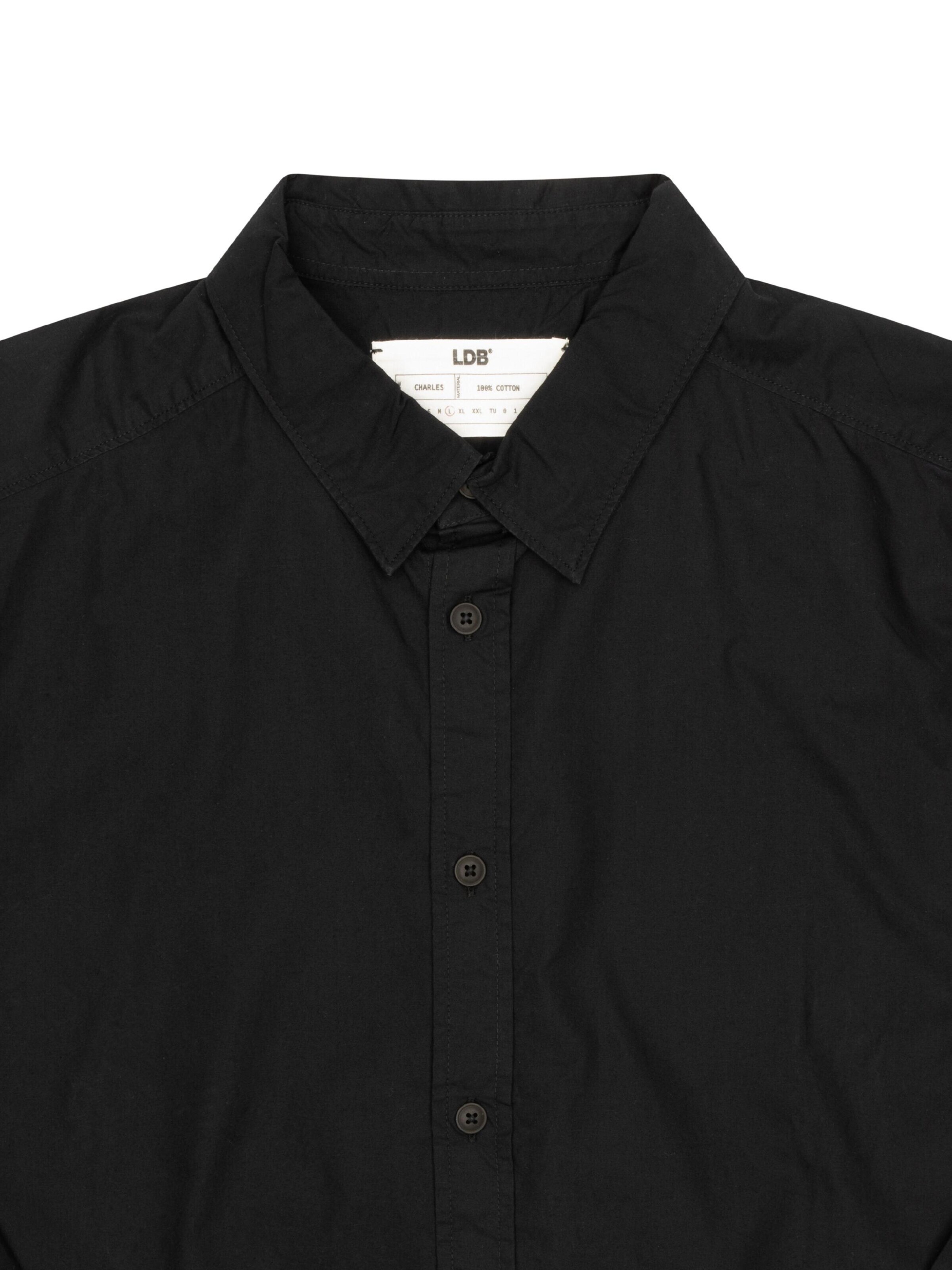 Coupe regular Chemise 'Charles' LDB en noir