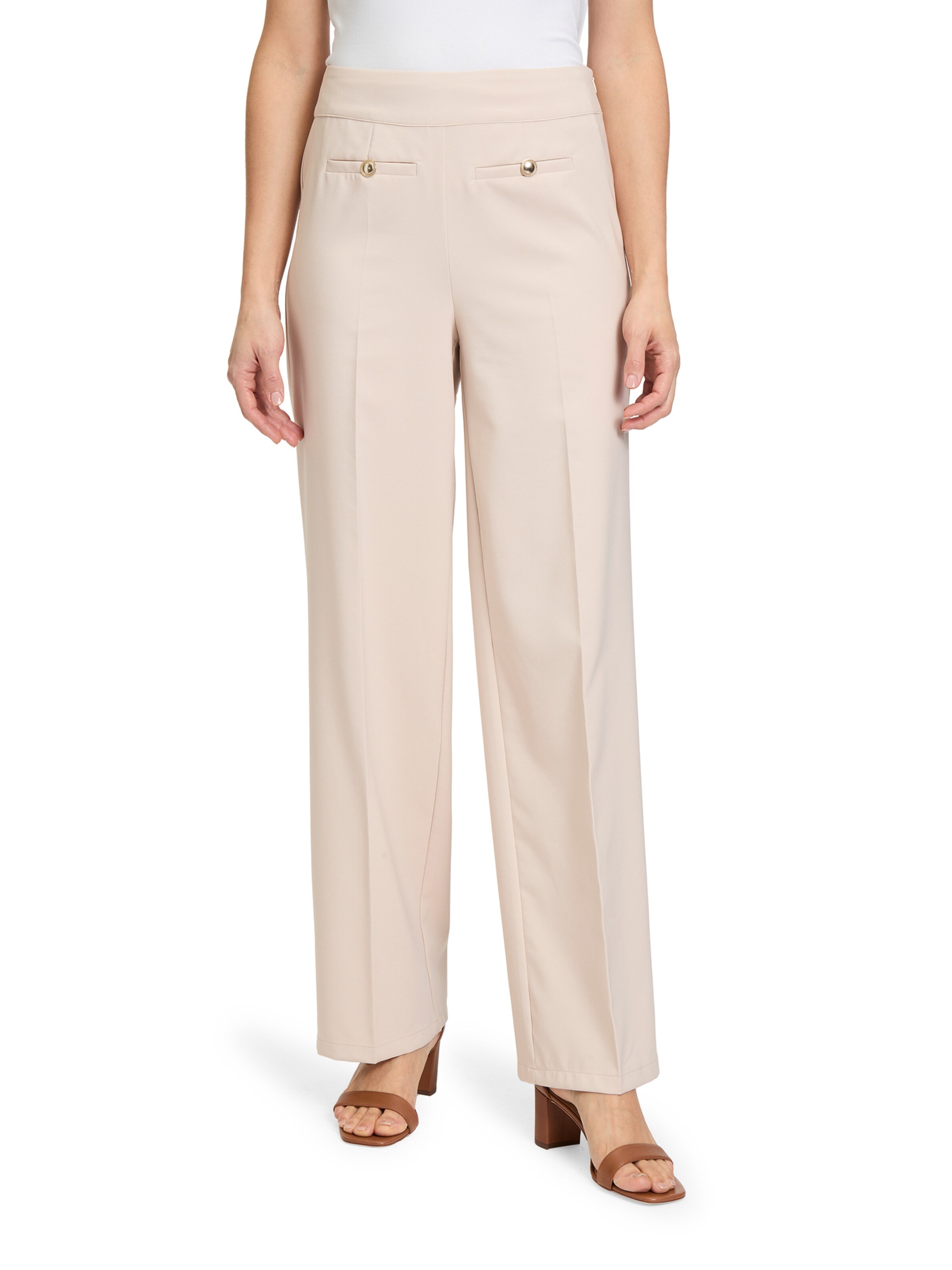 Betty Barclay Regular Marlene-Hose unifarben in Beige: Vorderseite