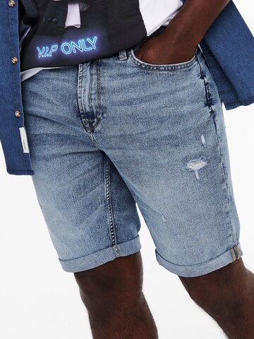 Regular Jean Only & Sons en bleu