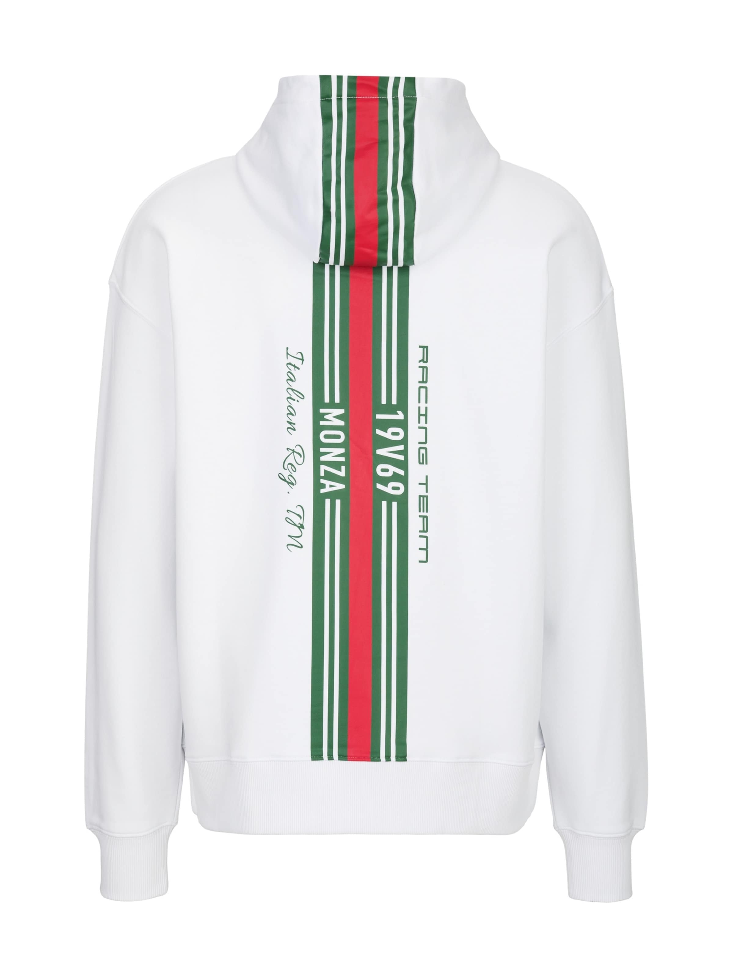 19V69 ITALIA - Sudadera 'Quentino Racing' en blanco