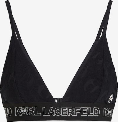 Karl Lagerfeld Bikini augšdaļa, krāsa - melns / balts, Preces skats