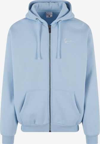 Karl Kani Zip-Up Hoodie in Blue: front