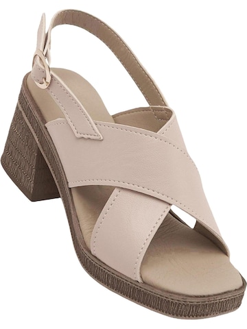 Sandales 'Henna' Limoya en beige : devant