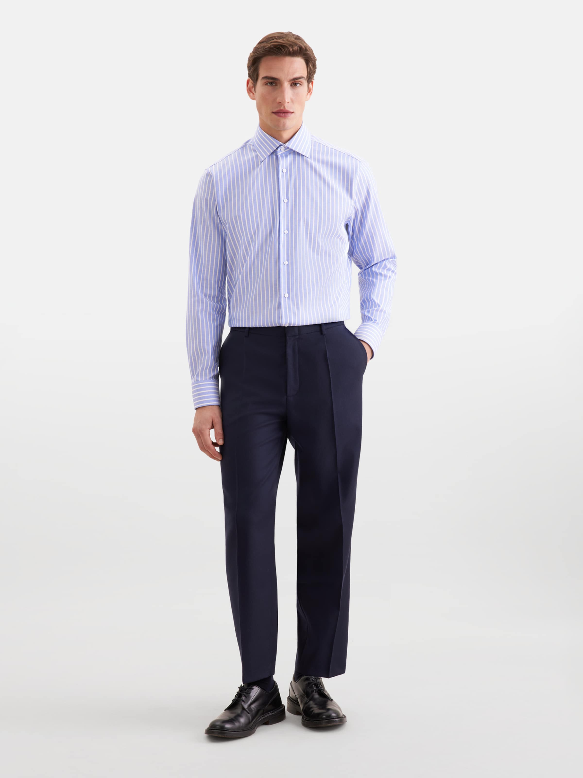 SEIDENSTICKER Regular Fit Businesshemd in Blau