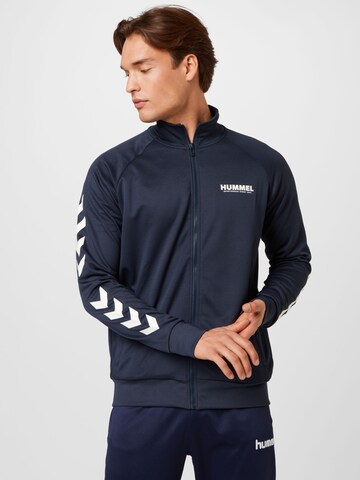 Hummel Athletic Jacket 'Legacy' in Blue: front
