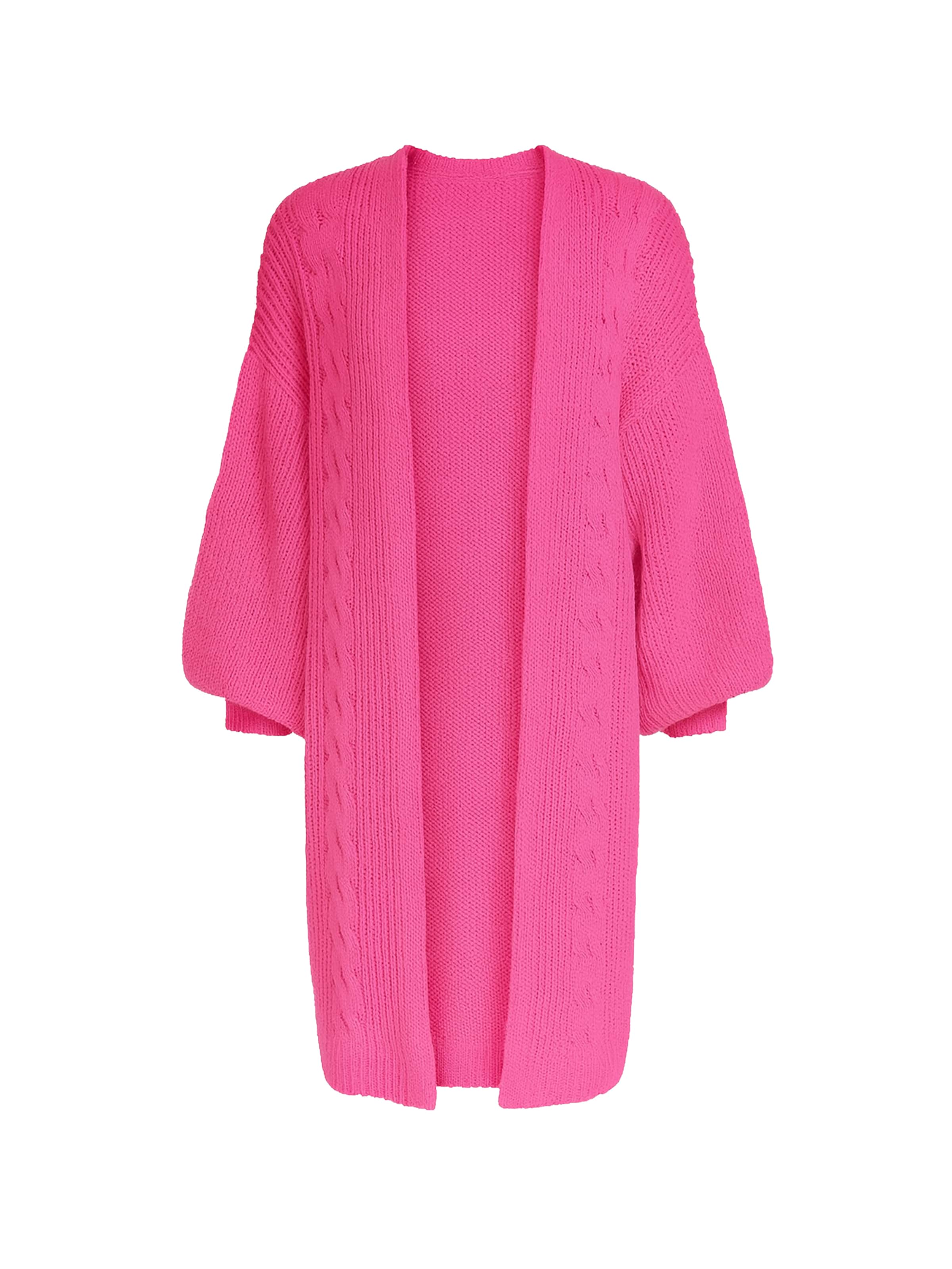 Elara Lang cardigan i pink: forside
